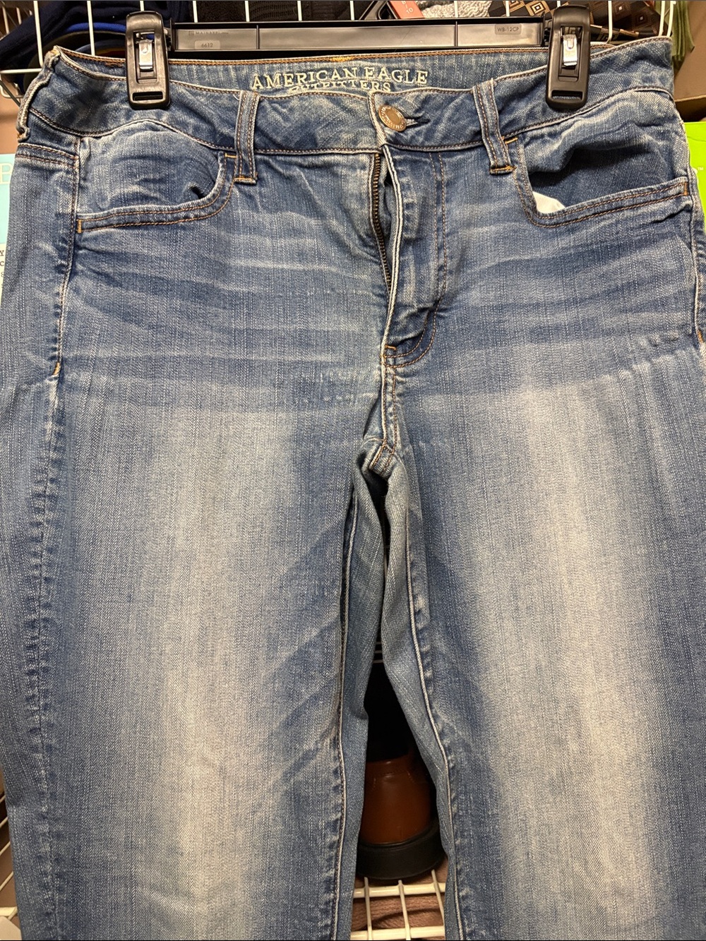 American Eagle Outfitters Straight Leg Light Blue Wash Jeans